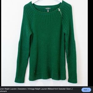 Ralph Lauren Emerald Ribbed Sweater